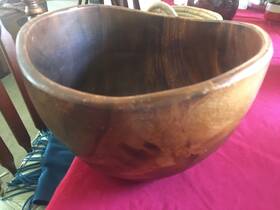 Label-10 Crate And Barrel 572-292 Super Keen Salad Bowl Acacia Wood With Original X 7