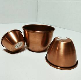 Creative Co-op 807472855790 3 Aluminum Cooper Bowls Decorative