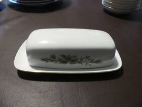 9169 Creative Manor Garlands Of Glory Butter Dish - Fine China Japan