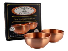 Cuyahoga Copper 850034693163 Set Of 2 Pure Mini Bowls - Elegant Ramekins For Serving Decor Cond