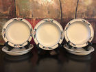 Dansk Bistro Maribo Cereal Soup Salad Bowls Plates White Blue