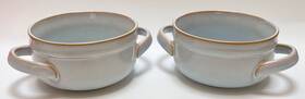 Dash Of That 888777059595 Two Essentials Ceramic Bowls With Handles Light Blue 3x8x5 Holds 31oz