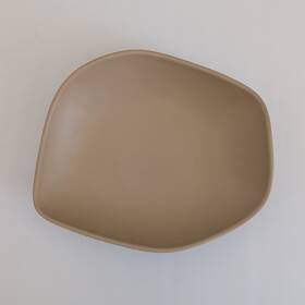 3ml-sb13001 Delfin Marisol - 12.75 Inch Sand Colored Salad Bowl