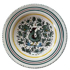 Kk11 Deruta Vintage Nova Italy Large 15 Inch Pasta Serving Bowl Orvieto Blue Rooster Euc