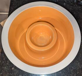 589034 Design Ideas Mcm Loop Chip N Dip Ceramic Bowl -designer Hans-aichen For Ideas- Orange
