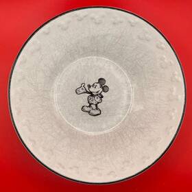 Disney F760-4188-0-13357 Set Of 5 Parks Gourmet Mickey Icon Sketch Cereal Bowls Grey Crackle 6 Inch