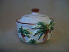 Ke159 Double 2 Lid " 26cb 1 Ceramic Brand Bowl 4 Tree Palm