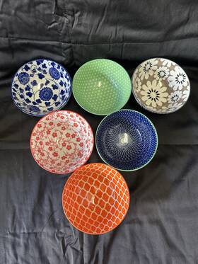 5841504159 Dowan Ceramic Cereal Bowls 23 Oz Vibrant Color For Kitchen Soup Bowl Set