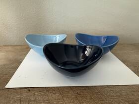 Dwell Six 850031343962 Ice Cream Summer Treat Bowls By Blue Ceramic Snacks Condiment 3