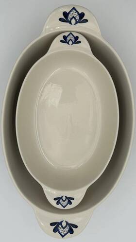 Kitcercasseasyexoticblue2 Easy Exotic Culinary Collection 2 Handled Baking Serving Padma Lakshmi 7x9 9x12