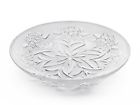 10412700 Edelweiss Lalique Brand Crystal Satin 4 Flat 3 Bowl Small Flower "