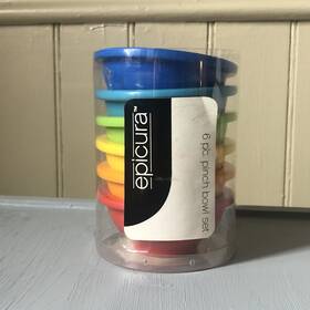 Epicura 490700504982 Epicure 6 Piece Set Melamine Small Pinch Bowls Bold Primary Colors 3.5 Inch