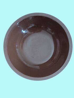 H899 Esperanto Vintage Ceramic Guild Panorama Large Soup Bowl Brown Japan Replac