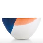 Etz3131908422172xu Porcelain Serving Bowl Soup Noodle Elegant White Orange Blue