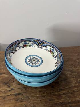 Euro Ceramica 313089827810 Zanzibar 3 Piece Earthenware Pasta Bowl Set