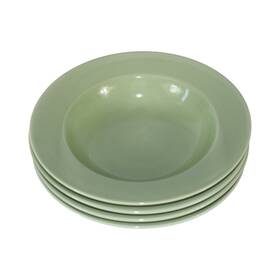 Pa1600902324 Everydayliving Set Lot Of 4 Sage Green Bowls Porcelain Ceramic Dinnerware 8 In