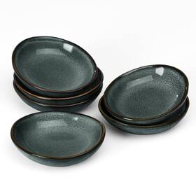 Famiware 755833974522 Ocean Soy Sauce Dishes Of 6 Oval Dipping Cups/bowls/dishes For Kitchen