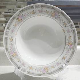 223-k Farberware Fine China Southhampton Floral Round Dinnerware Bowl White 1992