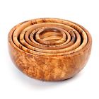Bnovhjd13 Fba Beldinest Hand Carved Piece Olive Wood Nesting Bowls 83351918965