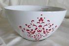 Fifth Set Of Ambiente Red On White Cereal Soup Bowls