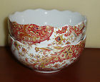Fifth Suyra Saffron Red Pattern Porcelain Dish Bowls