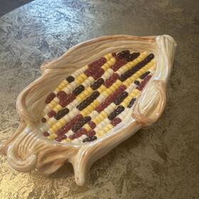 Dsh-crn-201 Figi Graphics Large Corn Dish 12.5 Inch X 7.5 Platter Tray Vintage Fall