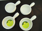 Food Network Stackable Onion Soup Bowls Lot Of 4 White Porcelain W Handle 400910484790