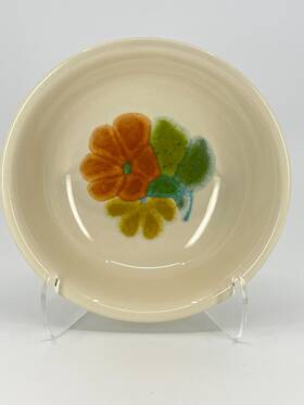 110-72 Franciscan 2 Vtg Floral By Usa 1970s Oven Safe 5.25 Inch Dessert Bowls #110-72 Mcm
