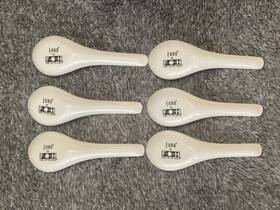 Front Of The House 840291011657 Foh White 5.5 Inch Asian Spoon Lot 6