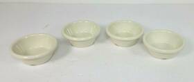 S-617 G.e.t. Melamine Condiment Cups Prep Bowls Set Of 4 Small White Made In Usa