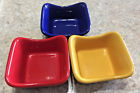G104 Rachael Ray Lot Of Ramkin Dish Set Dishes Red Blue