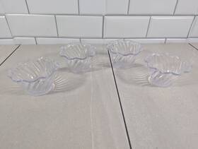 0345-clear Gessner 0345 Clear San Plastic Swirl 5 Oz. Dessert Bowl Set Of 4