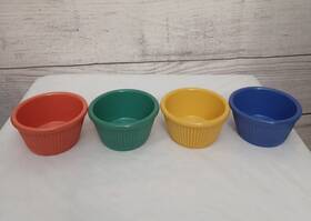 Gessner 075034038305 Lot Of 4 Melamine Condiment Dip Cups Bowls 3oz Made In Usa Multicolors