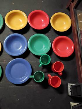 B-127-mix-ec Get Melamine Narrow Rim Fruit/dessert Bowl 12 Ounce Assorted Color
