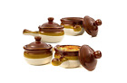 Gi58741 Gibson Soup Bowls With Handles Lids Set Of 784228858741