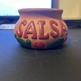 1060 Giftco Inc Terra Cotta Salsa Chip Dip Pot Clay Serving Bowl Fast Shipping