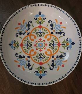 130996.05 Gipson Home Gibson Tijuana Floral Pasta Salad Bowl