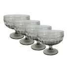 Gl-fz81169g Euro Ceramica Fez Grey Smoke Dessert Footed Compote Glass Bowl