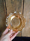 Glass Iridescent Bowl Ruffled Cereal Soup Vintage Candy Marigold Carnival