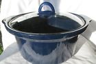 33551 Glass Quart 2 Cookware Blue Lid Bowl Replacement Crock Oven Pot 5