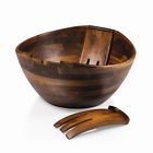 Gm15634 Oversized Acacia Salad Bowl Tossing Tools 099967345835