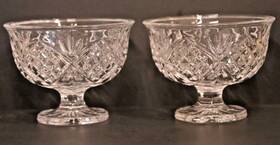 Godinger 028199258613 Gorgeous Dublin Crystal Ice Cream/dessert All Purpose Bowls Set Of 2