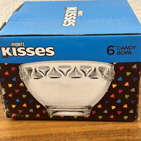 64694 Godinger Hersheys Kisses Rimmed 6 Inch Crystal Candy Bowl In Original Box By