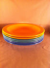 07-42c Gold China Set Buffalo 6 Color Mixed Pasta Green 24oz. 2 Bowls Blue 11 "