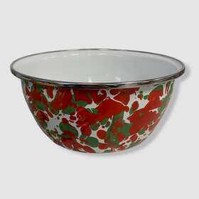 Golden Rabbit 619199615300 17 Red Green Stainless Steel Holiday Swirl Cereal Bowl 24 Oz