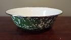 Golden Rabbit Enamelware Green Swirl Serving Basin 13.5 619119032750