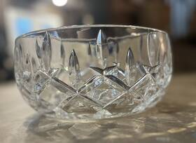 6054480 Gorham Lead Crystal Lady Anne Salad Bowl Fruit 9 Inch Germany Cut Glass Heavy