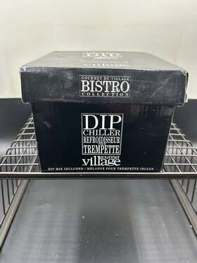 Gourmet Du Village 772291009481 Bistro Two Piece Dip Chiller Black In Color Keeps Chilled