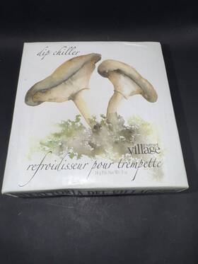 Gourmet Du Village 772291010852 Dip Chiller Serving Dish Bowl Stoneware Mushroom Advocado