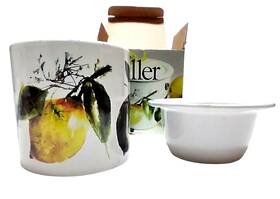 Gourmet Village 772291006381 Dip Chiller /server Party Dish 2 Piece Ceramic Fruit Pattern By